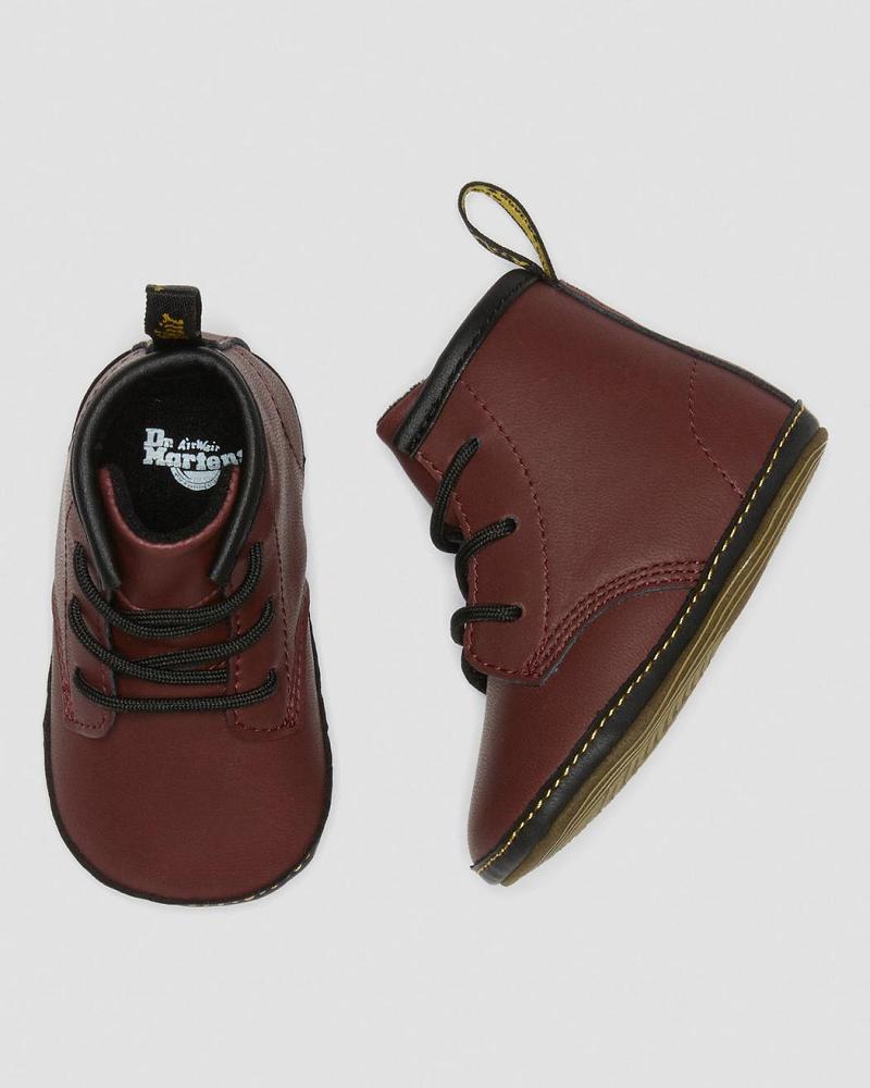 Botas Casuales Dr Martens Newborn 1460 Auburn Cuero Booties Niños Rosas Rojos | MX 160OKI